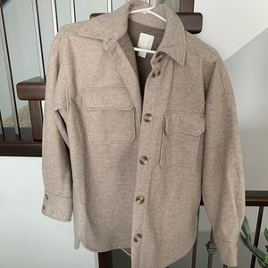 H&M shacket greige (grey/beige) Color